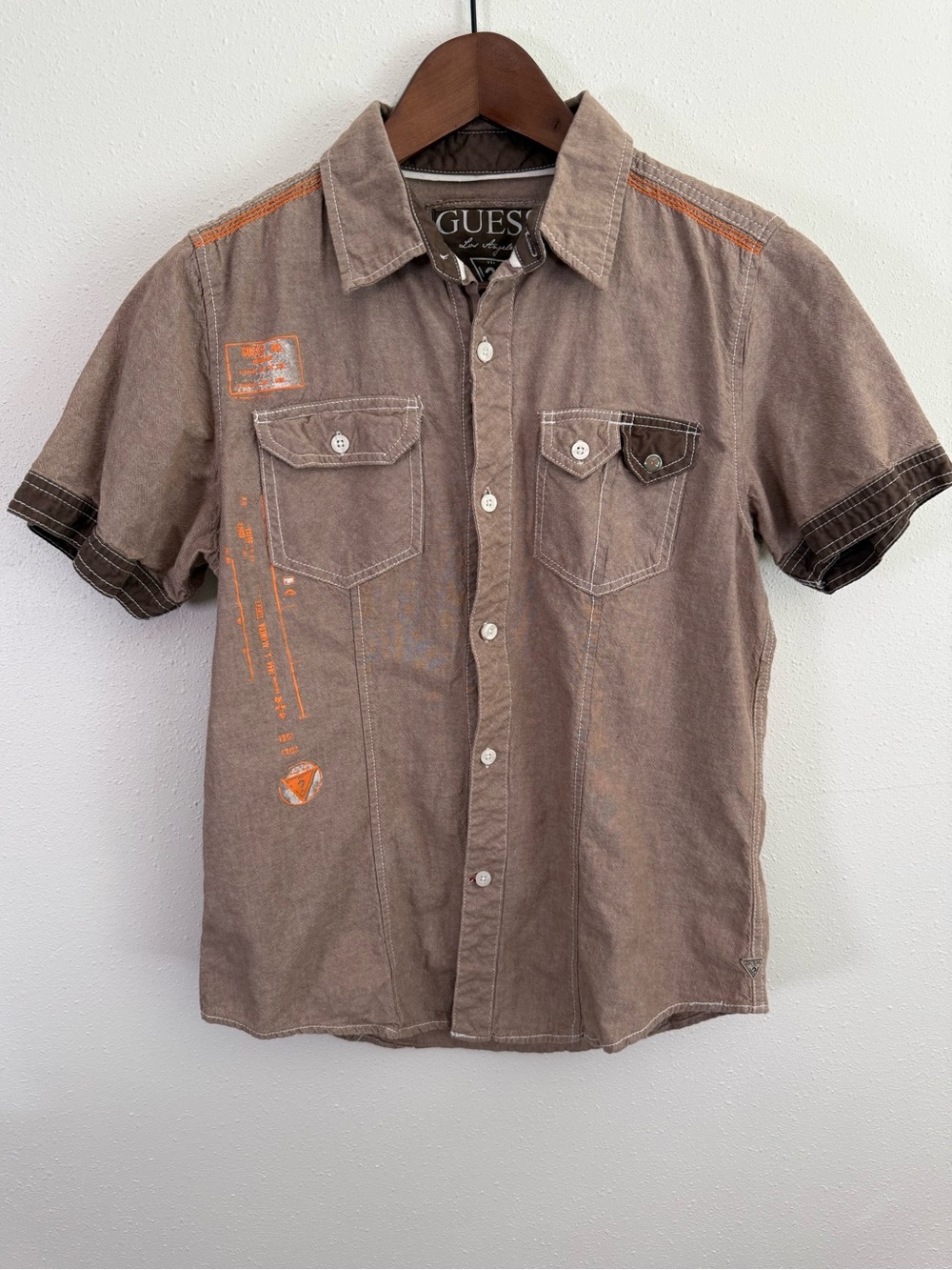 GUESS Los Angeles Y2K Sweet Smart Embroidered Graphic Shirt Youth L 16/18
